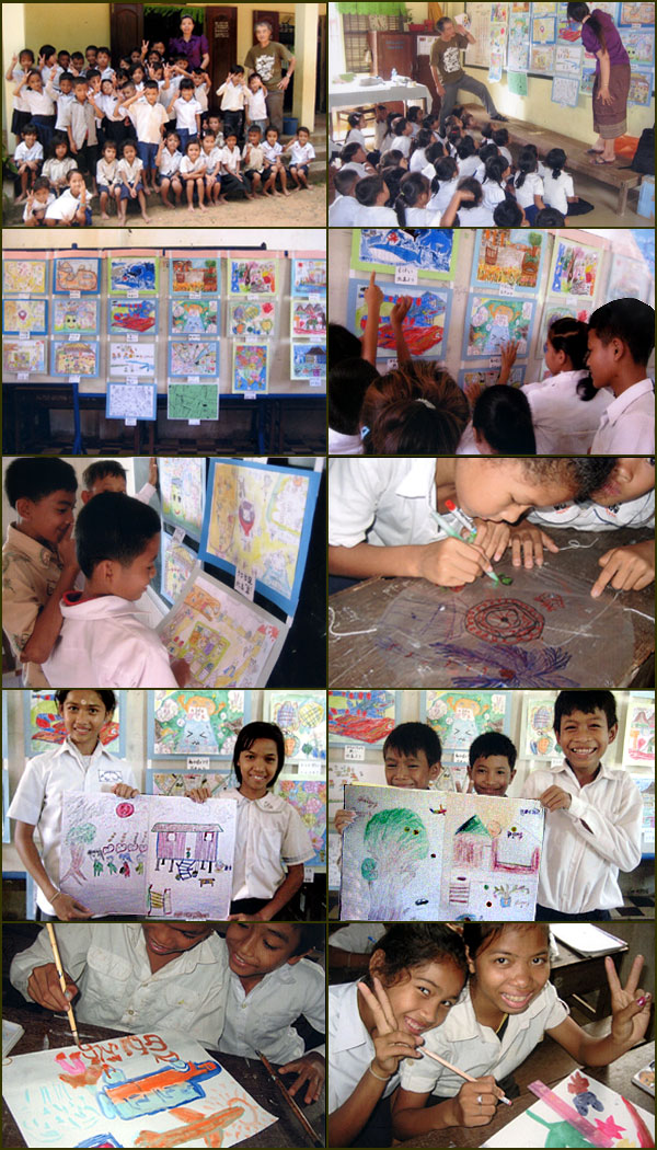 「日本の絵画を通したカンボジアの子供たちとの交流」